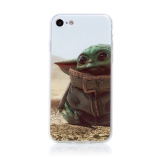 Kryt STAR WARS pro Apple iPhone 7 / 8 / SE (2020) / SE (2022) - gumový - Mandalorian / Baby Yoda