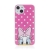 Kryt Disney pre Apple iPhone 13 mini - Daisy - gumový - ružový - bodky