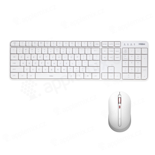 Bezdrôtová klávesnica XIAOMI + bezdrôtová optická myš - Bluetooth / prijímač USB-A - biela