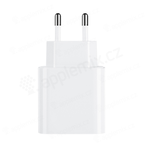 20W EU napájecí adaptér / nabíječka MAXLIFE - USB-C pro Apple iPhone / iPad - bílý