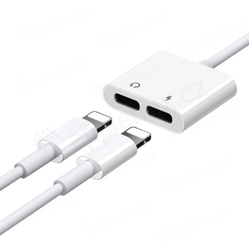 JOYROOM adaptér / redukcia pre Apple iPhone / iPad - Lightning na 2x Lightning - biely