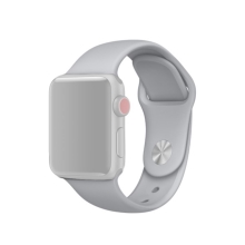Řemínek pro Apple Watch 45mm / 44mm / 42mm - velikost S / M - silikonový - šedý