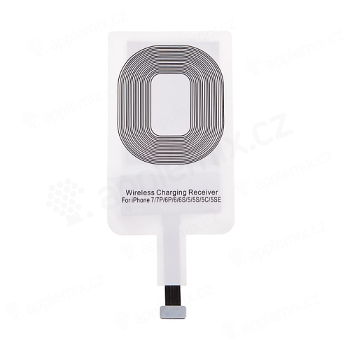 Bezdrôtová nabíjacia podložka / prijímač Qi pre Apple iPhone s konektorom Lightning - Biela