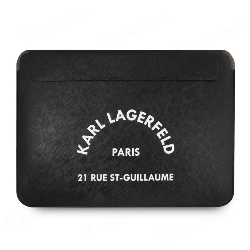 Puzdro KARL LAGERFELD pre Apple MacBook 16" - Karlova adresa - umelá koža - čierne