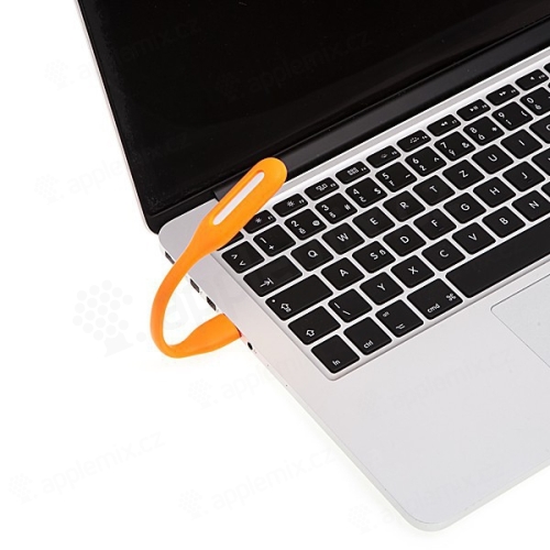 Designová mini USB LED lampička / světlo - oranžová