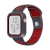 Remienok pre Apple Watch 44 mm Series 4 + ochranný rámik - silikónový - čierny / červený