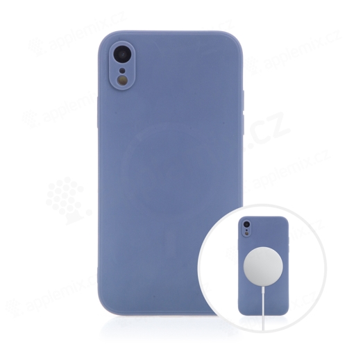 Kryt pro Apple iPhone Xr - MagSafe magnety - silikonový - levandulově modrý
