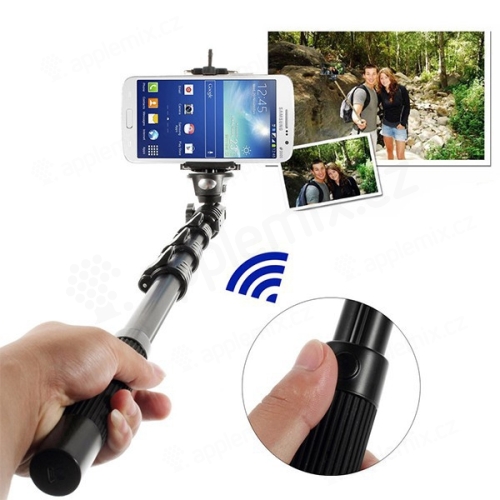 Teleskopická selfie tyč / monopod - bluetooth dálková spoušť pro Apple iPhone / iPod a jiná zařízení
