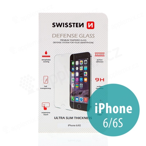 Tvrdené sklo SWISSTEN pre Apple iPhone 6 / 6S - predné - odolné - 0,3 mm