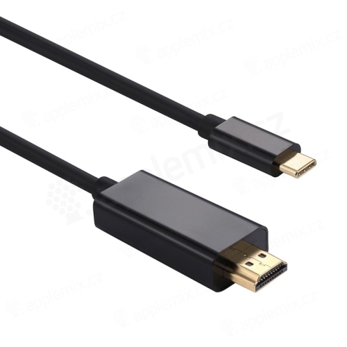 Kábel USB-C samec - HDMI samec - prepojovací - čierny - 1,8 m