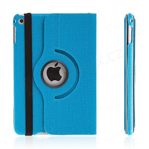 Pouzdro / kryt pro Apple iPad mini 4 - 360° otočný držák a prostor na doklady - modré