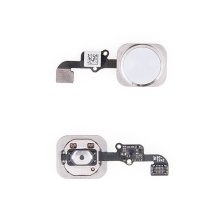 Obvod tlačítka Home Button + kovový rámeček + tlačítko Home Button pro Apple iPhone 6 / 6 Plus - bílo-stříbrné - kvalita A+