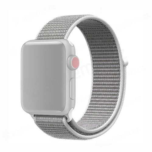 Řemínek pro Apple Watch 42mm / 41mm / 40mm / 38mm - nylonový - bílý