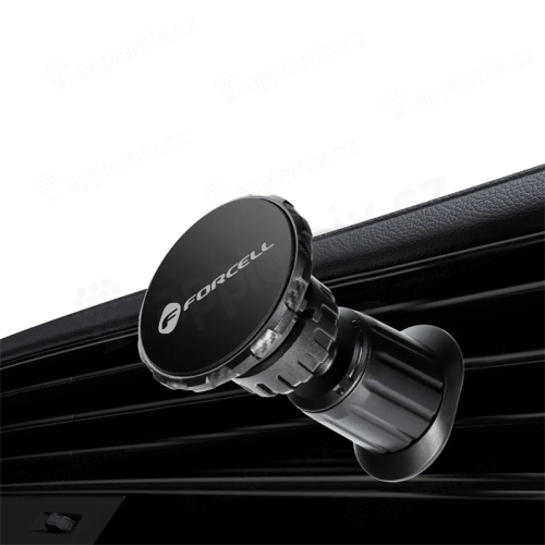 Držiak do auta FORCELL pre Apple iPhone - magnetický - prísavka / mriežka - rameno - čierny