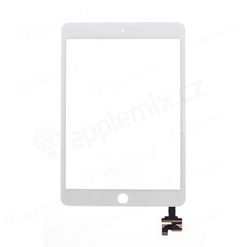 Dotykové sklo (dotyková vrstva) s konektorom IC pre Apple iPad mini 3 - biele - kvalita A+