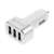 Výkonná autonabíječka iFans (5.1A) s 3 USB porty pro Apple iPhone / iPad / iPod a další zařízení - stříbrno-bílá