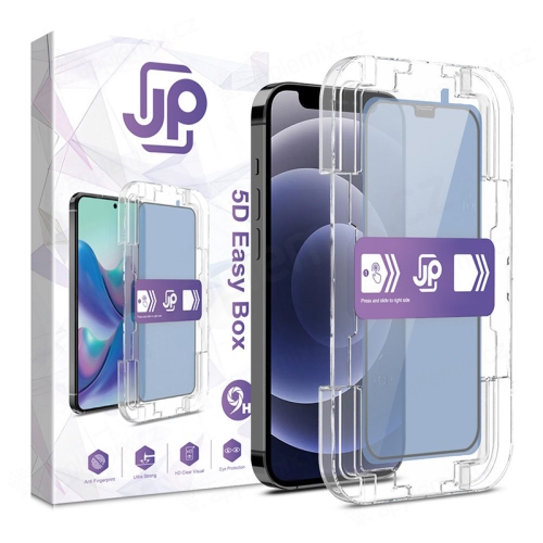 Tvrzené sklo (Tempered Glass) JP Easy Box pro Apple iPhone 12 / 12 Pro - 2,5D - rámeček pro nalepení
