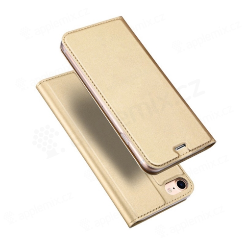Puzdro DUX DUCIS pre Apple iPhone 7 / 8 / SE (2020) / SE (2022) - syntetická koža - zlaté