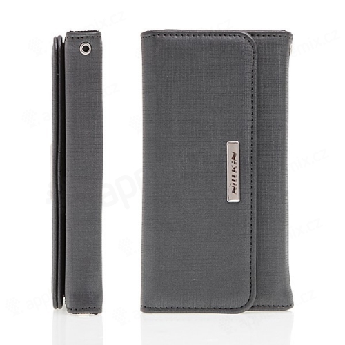 Luxusní peněženka / pouzdro Nillkin Bazaar pro Apple iPhone 6 / 6S - poutko na ruku - černé