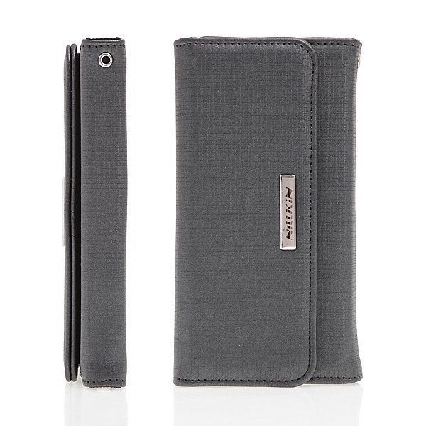 Luxusní peněženka / pouzdro Nillkin Bazaar pro Apple iPhone 6 / 6S - poutko na ruku - černé