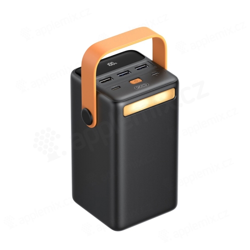 Externí baterie / power bank XO - 3x USB-A + USB-C - 50000 mAh - černá