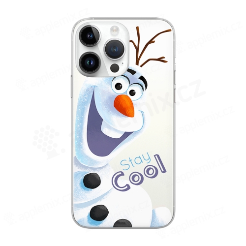 DISNEY kryt pre Apple iPhone 13 Pro - Ľadové kráľovstvo - Snehuliak Olaf - gumový - priehľadný