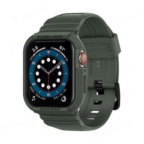 Kryt / pouzdro SPIGEN pro Apple Watch 44mm / 45mm - celotělové + řemínek - zelený